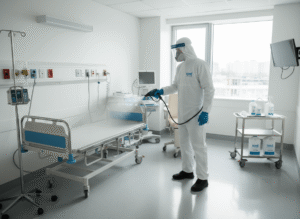 Firefly Gemini Flash a Semé cleaner worker desinfecting room